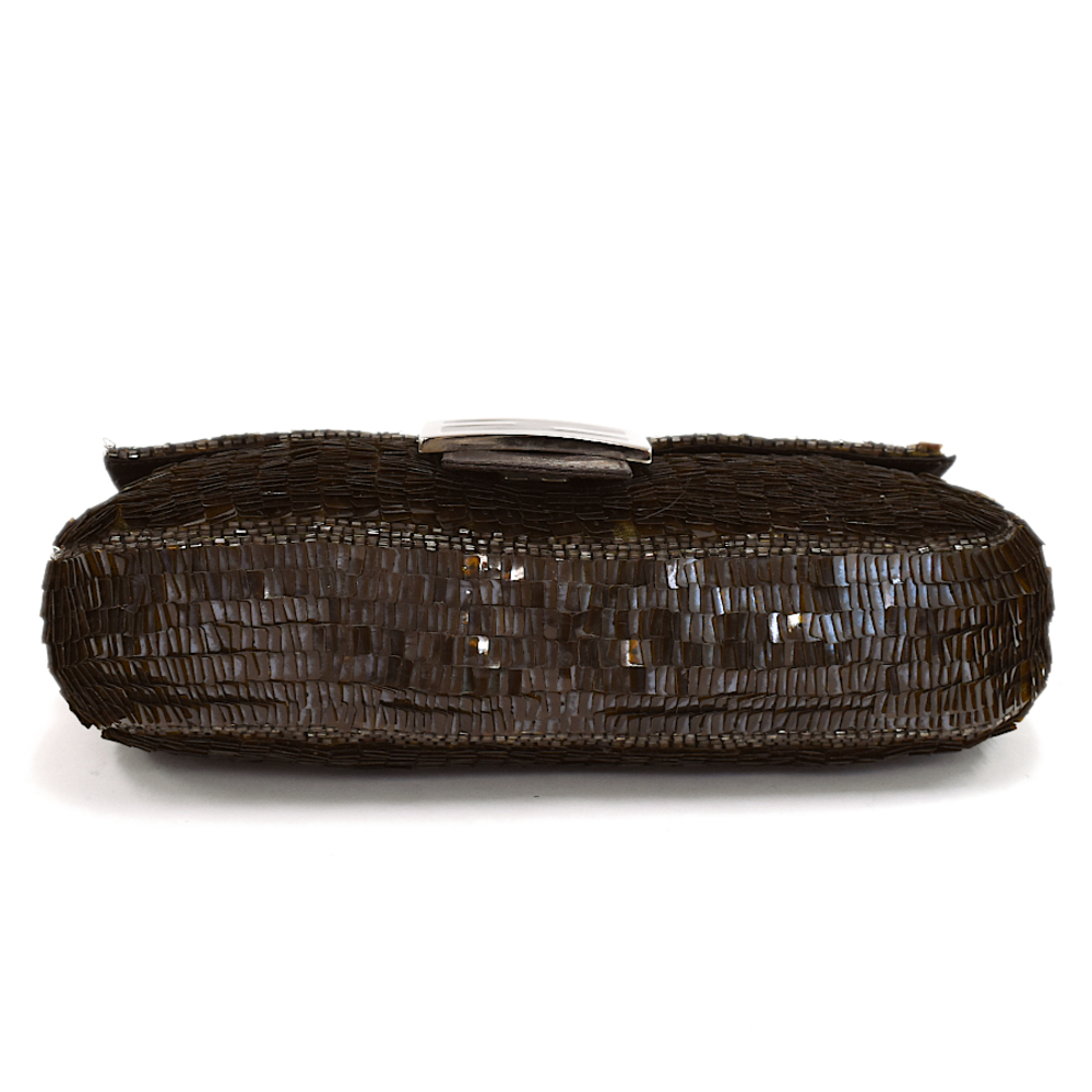 Fendi Mamma Bucket Bag Sequin Leather Brown - Picture 4 of 9